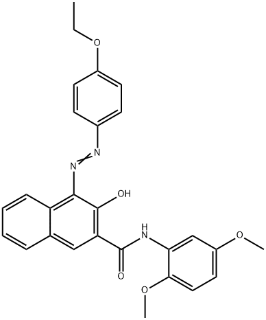 N-(2,5-Dimethoxyphenyl)-4-[(4-ethoxyphenyl)azo]-3-hydroxy-2-naphthalenecarboxamide Struktur