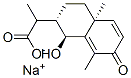 sodium [1S-[1alpha,2beta(R*),4abeta]]-1,2,3,4,4a,7-hexahydro-1-hydroxy-alpha,4a,8-trimethyl-7-oxonaphthalene-2-acetate Structure