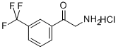 2-氨基-1-(3-三氟甲基苯基)乙酮盐酸盐, 61062-56-4, 结构式