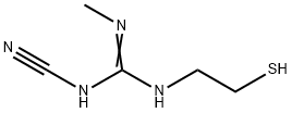 N-cyano-N'-(2-mercaptoethyl)-N''-methylguanidine Struktur