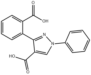 3-(2-羧基苯基)-1-苯基-1H-吡唑-4-羧酸,6110-61-8,结构式