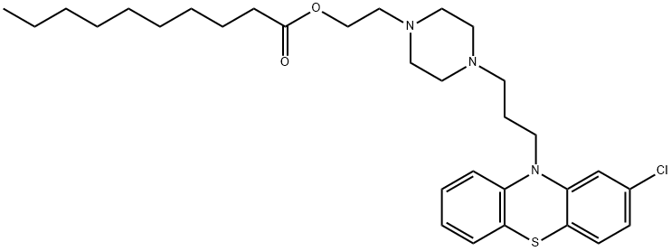 2-[4-[3-(2-氯-10H-吩噻嗪-10-基)丙基]-1-哌嗪基]乙基癸酸酯,61120-81-8,结构式