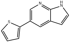 5-(2-噻吩基)-1H-吡咯并[2,3-B]吡啶, 611204-94-5, 结构式