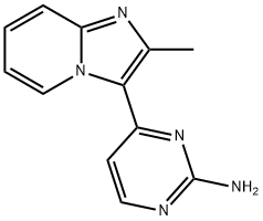 4-(2-甲基咪唑并[1,2-A]吡啶-3-基)-2-嘧啶胺, 611239-37-3, 结构式