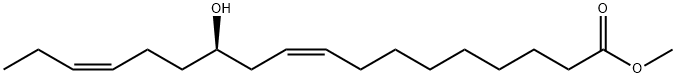 (9Z,15Z,R)-12-Hydroxy-9,15-octadecadienoic acid methyl ester Structure