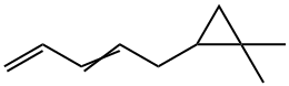 1,1-ジメチル-2-(2,4-ペンタジエニル)シクロプロパン 化学構造式
