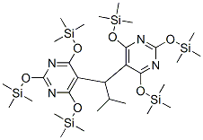 5,5'-(2-メチルプロピリデン)ビス[2,4,6-トリス[(トリメチルシリル)オキシ]ピリミジン] 化学構造式