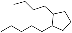 1-ブチル-2-ペンチルシクロペンタン 化学構造式