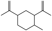 1α-メチル-2β,4β-ビス(1-メチルエテニル)シクロヘキサン 化学構造式
