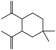 1,1-ジメチル-3,4-ビス(1-メチルエテニル)シクロヘキサン 化学構造式