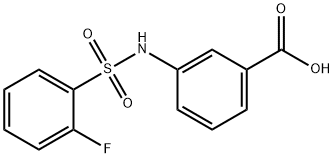 3-{[(2-fluorophenyl)sulfonyl]amino}benzoic acid Structure