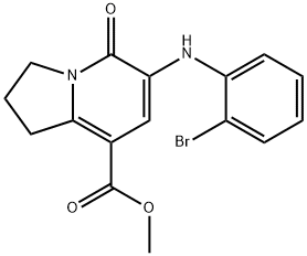 METHYL 6-(2-BROMOPHENYLAMINO)-5-OXO-1,2,3,5-TETRAHYDROINDOLIZINE-8-CARBOXYLATE,612065-15-3,结构式