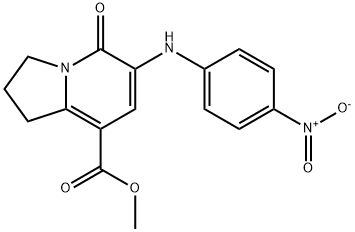METHYL 6-(4-NITROPHENYLAMINO)-5-OXO-1,2,3,5-TETRAHYDROINDOLIZINE-8-CARBOXYLATE Struktur
