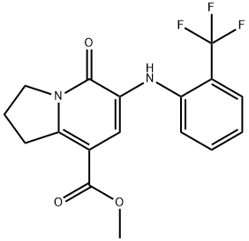 METHYL 5-OXO-6-(2-TRIFLUOROMETHYLPHENYLAMINO)-1,2,3,5-TETRAHYDROINDOLIZINE-8-CARBOXYLATE|