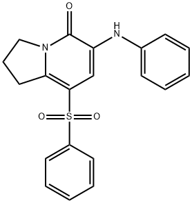 8-BENZENESULFONYL-6-PHENYLAMINO-2,3-DIHYDRO-1H-INDOLIZIN-5-ONE,612065-24-4,结构式