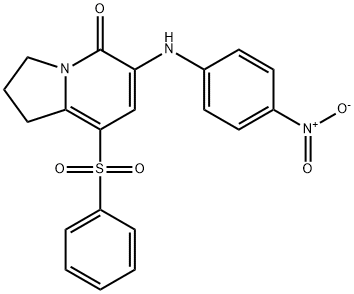 8-BENZENESULFONYL-6-(4-NITROPHENYLAMINO)-2,3-DIHYDRO-1H-INDOLIZIN-5-ONE,612065-26-6,结构式