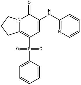 8-BENZENESULFONYL-6-(PYRIDIN-2-YLAMINO)-2,3-DIHYDRO-1H-INDOLIZIN-5-ONE Structure