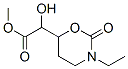 2H-1,3-Oxazine-6-aceticacid,tetrahydro-alpha-hydroxy-6-methyl-2-oxo-,ethyl Structure