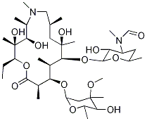 3’-N-Desmethyl-3’-N-formyl Azithromycin Structure