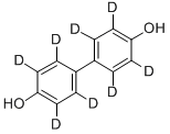 4,4'-DIHYDROXYDIPHENYL-D8 (RINGS-D8),612480-60-1,结构式