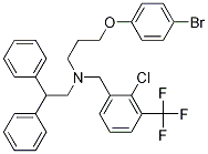 BenzeneethanaMine, N-[3-(4-broMophenoxy)propyl]-N-[[2-chloro-3-(trifluoroMethyl)phenyl]Methyl]-b-phenyl-,612494-91-4,结构式