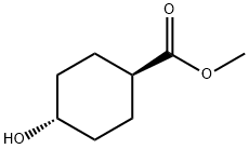 trans-4-ヒドロキシシクロヘキサンカルボン酸メチル 化学構造式