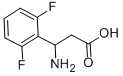 3-AMINO-3-(2,6-DIFLUORO-PHENYL)-PROPIONIC ACID, 612532-20-4, 结构式