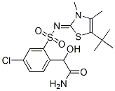 Benzeneacetamide,  4-chloro-2-[[[5-(1,1-dimethylethyl)-3,4-dimethyl-2(3H)-thiazolylidene]amino]sulfonyl]--alpha--hydroxy- Structure