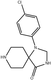 1-(4-クロロフェニル)-1,3,8-トリアザスピロ[4.5]デカン-4-オン 化学構造式