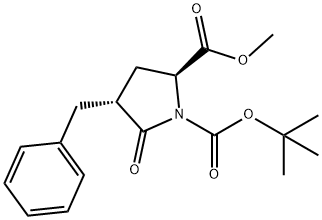 (2S,4S)-N-(叔丁氧羰基)-4-苯氧基脯氨酸甲酯 结构式