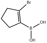 2-broMocyclopent-1-enylboronic acid Struktur