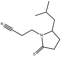 1-Pyrrolidinepropanenitrile,  2-(2-methylpropyl)-5-thioxo-|