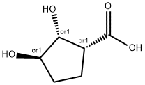 Cyclopentanecarboxylic acid, 2,3-dihydroxy-, (1alpha,2alpha,3beta)- (9CI),61317-53-1,结构式