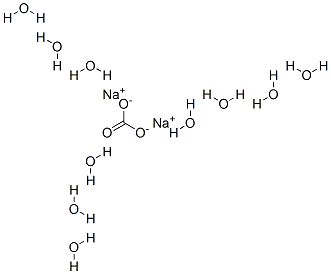 Sodium carbonate decahydrate Struktur