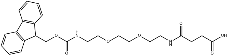 N-(FMOC-8-氨基-3-2,6-二氧杂辛基)琥珀酰胺酸, 613245-91-3, 结构式