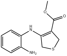 METHYL 4-(2-AMINOANILINO)-2,5-DIHYDROTHIOPHENE-3-CARBOXYLATE 化学構造式