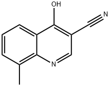 3-Quinolinecarbonitrile, 4-hydroxy-8-Methyl-,61338-31-6,结构式