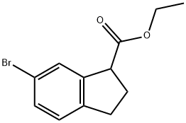 6-BROMO-2,3-DIHYDRO-1H-INDENE-1-CARBOXYLIC ACID ETHYL ESTER 化学構造式