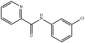 N-(3-クロロフェニル)-2-ピリジンカルボキサミド 化学構造式