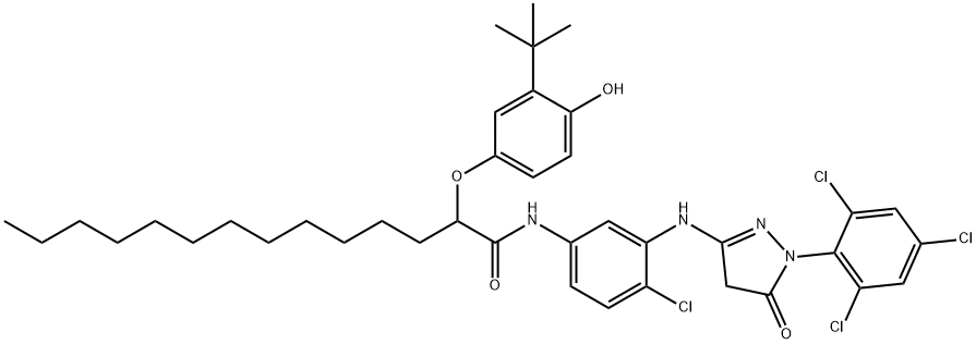 2-(3-tert-Butyl-4-hydroxyphenoxy)-N-(4-chloro-3-((4,5-dihydro-5-oxo-1-(2,4,6-trichlorophenyl)-1H-pyrazol-3-yl)amino)phenyl)myristamide price.