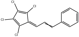 3-(2,3,4,5-tetrachloro-1-cyclopenta-2,4-dienylidene)prop-1-enylbenzene 化学構造式