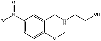 2-[[(2-メトキシ-5-ニトロフェニル)メチル]アミノ]エタノール 化学構造式