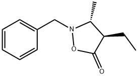 5-Isoxazolidinone,4-ethyl-3-methyl-2-(phenylmethyl)-,(3R,4R)-(9CI) Structure