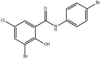 3-bromo-N-(4-bromophenyl)-5-chlorosalicylamide  Structure