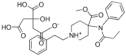 4-(methoxycarbonyl)-1-phenethyl-4-(N-phenylpropionylamino)piperidinium dihydrogen citrate Structure