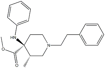 메틸시스-(+)-3-메틸-1-페네틸-4-(페닐아미노)피페리딘-4-카르복실레이트