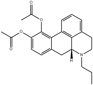 Diacetic acid 5,6,6a,7-tetrahydro-6-propyl-4H-dibenzo[de,g]quinoline-10,11-diyl ester Struktur