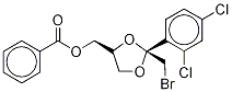 trans-[2-BroMoMethyl-2-(2,4-dichlorophenyl)-1,3-dioxolan-4-yl]Methyl Benzoate 结构式