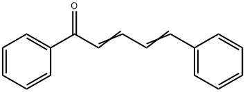 フェニル(4-フェニル-1,3-ブタジエニル)ケトン 化学構造式