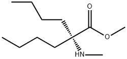 2-ブチル-2-メチルアミノヘキサン酸メチル 化学構造式